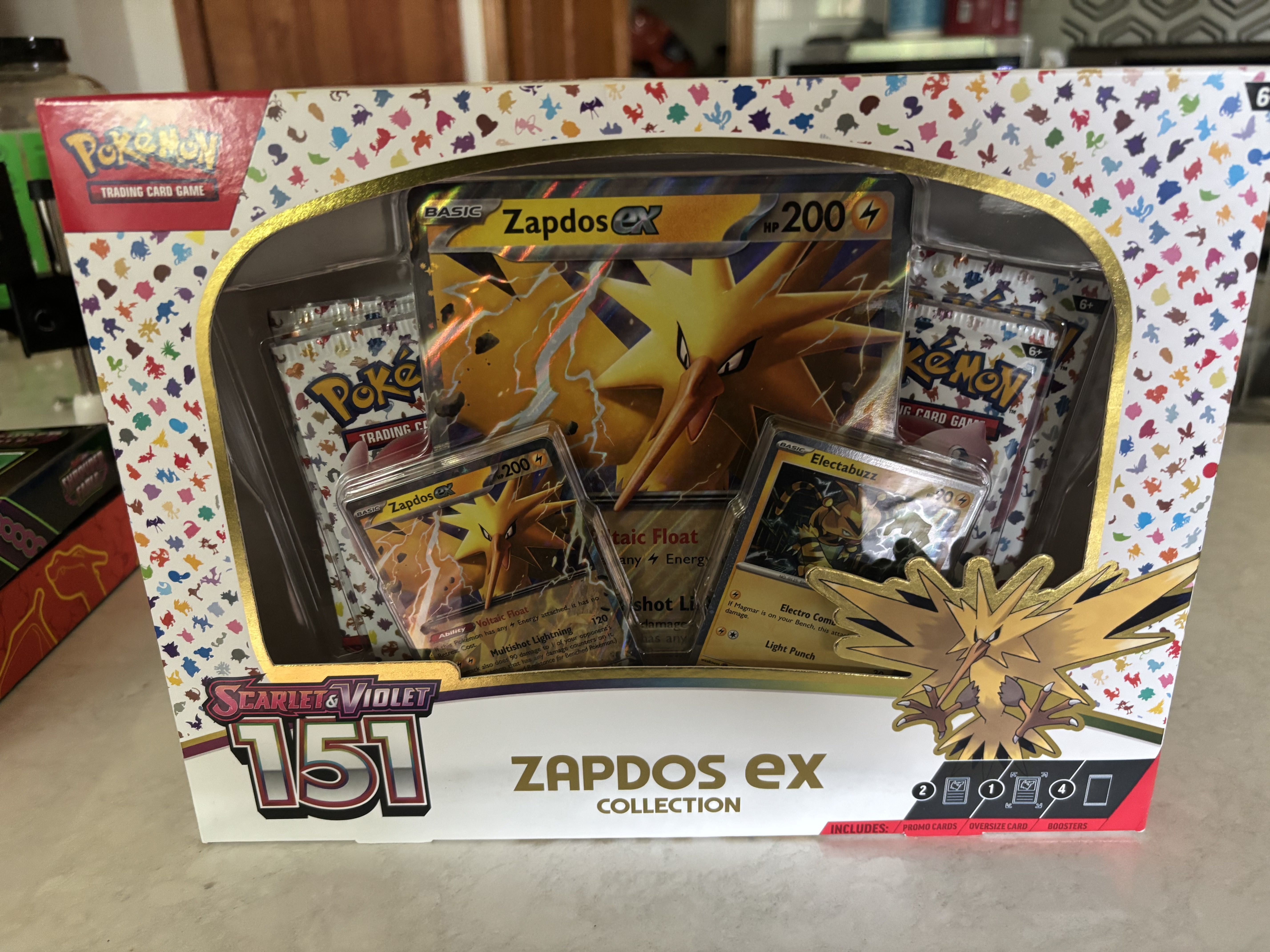 Zapdos EX Box (4 Booster Packs)